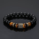 Bracelet Onyx Œil de Tigre Hexagone Protection - Biloria