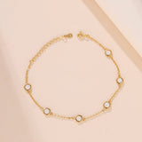 Bracelet Opale Argent Plaqué Or – Harmonie et Pureté - Biloria