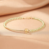 Bracelet Péridot Citrine Perles Naturelles - Biloria