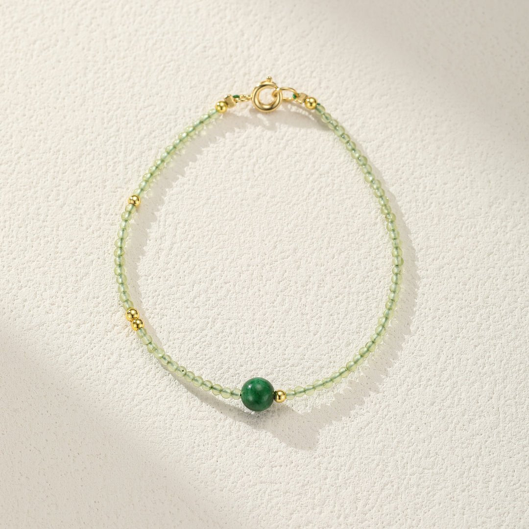 Bracelet Péridot et Jade – Équilibre et Harmonie Intérieure - Biloria