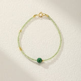 Bracelet Péridot et Jade – Équilibre et Harmonie Intérieure - Biloria