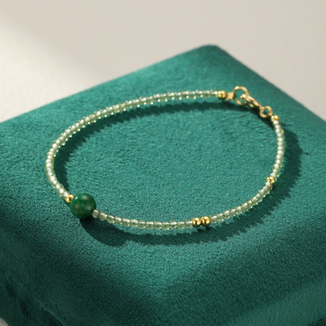 Bracelet Péridot et Jade – Équilibre et Harmonie Intérieure - Biloria
