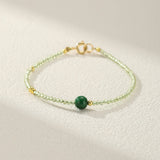 Bracelet Péridot et Jade – Équilibre et Harmonie Intérieure - Biloria