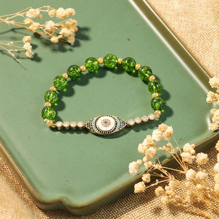 Bracelet Péridot Mauvais Œil pour attirer l'Abondance - Biloria