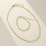 Bracelet Péridot Vert, Bijou Fait Main en Fil de Cuivre - Biloria