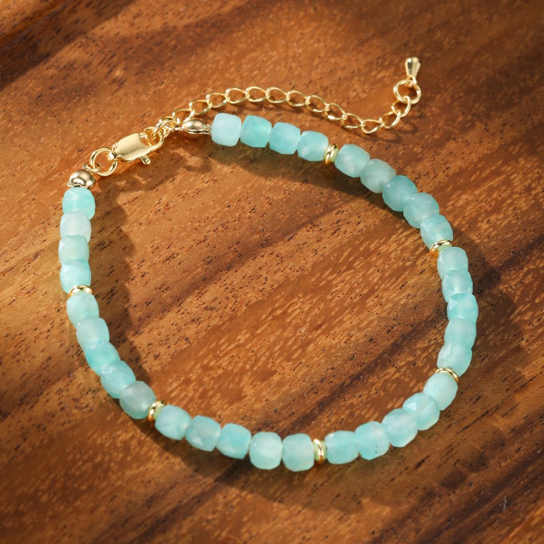 Bracelet Perle et Amazonite pour Bureau Apaisant - Biloria