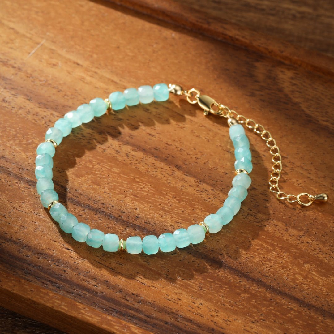 Bracelet Perle et Amazonite pour Bureau Apaisant - Biloria