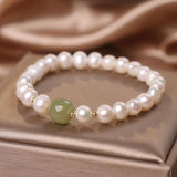Bracelet Perle et Jade Vert pour Harmonie Intérieure - Biloria