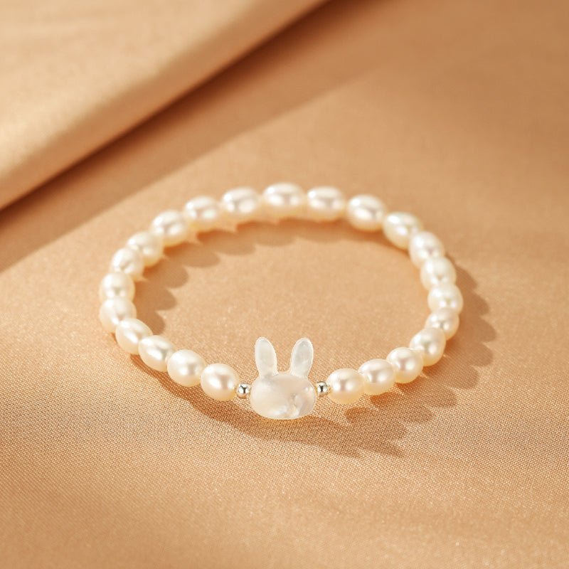 Bracelet Perle Lapin Argent S925 – Douceur et Complicité - Biloria