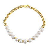 Bracelet Perles Homme Argent Plaqué Or – Élégance et Sérénité - Biloria