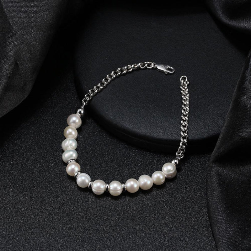 Bracelet Perles Homme Argent Plaqué Or – Élégance et Sérénité - Biloria