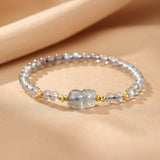 Bracelet Pi Xiu Pierre de Lune Labradorite Argent Plaqué Or - Biloria