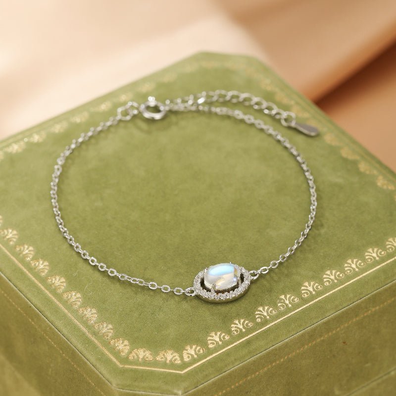 Bracelet Pierre de Lune Argent 925 – Bijou Féminin pour l'Intuition - Biloria