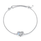 Bracelet Pierre de Lune Argent Arbre de Vie 22 cm - Biloria
