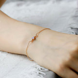 Bracelet Pierre de Lune Argent Plaqué Or – Bijou de Sérénité - Biloria