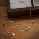 Bracelet Pierre de Lune Argent Plaqué Or – Bijou de Sérénité - Biloria