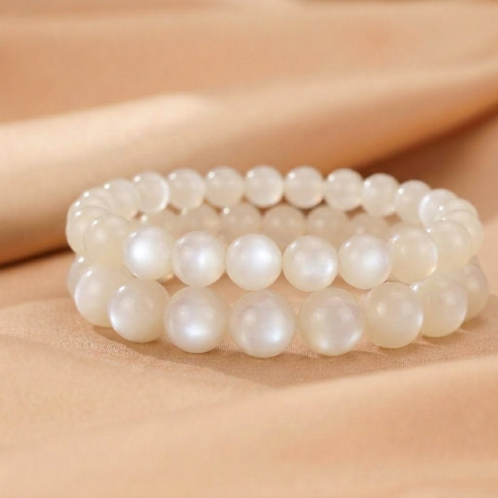 Bracelet Pierre de Lune Blanche – Féminité et Harmonie - Biloria
