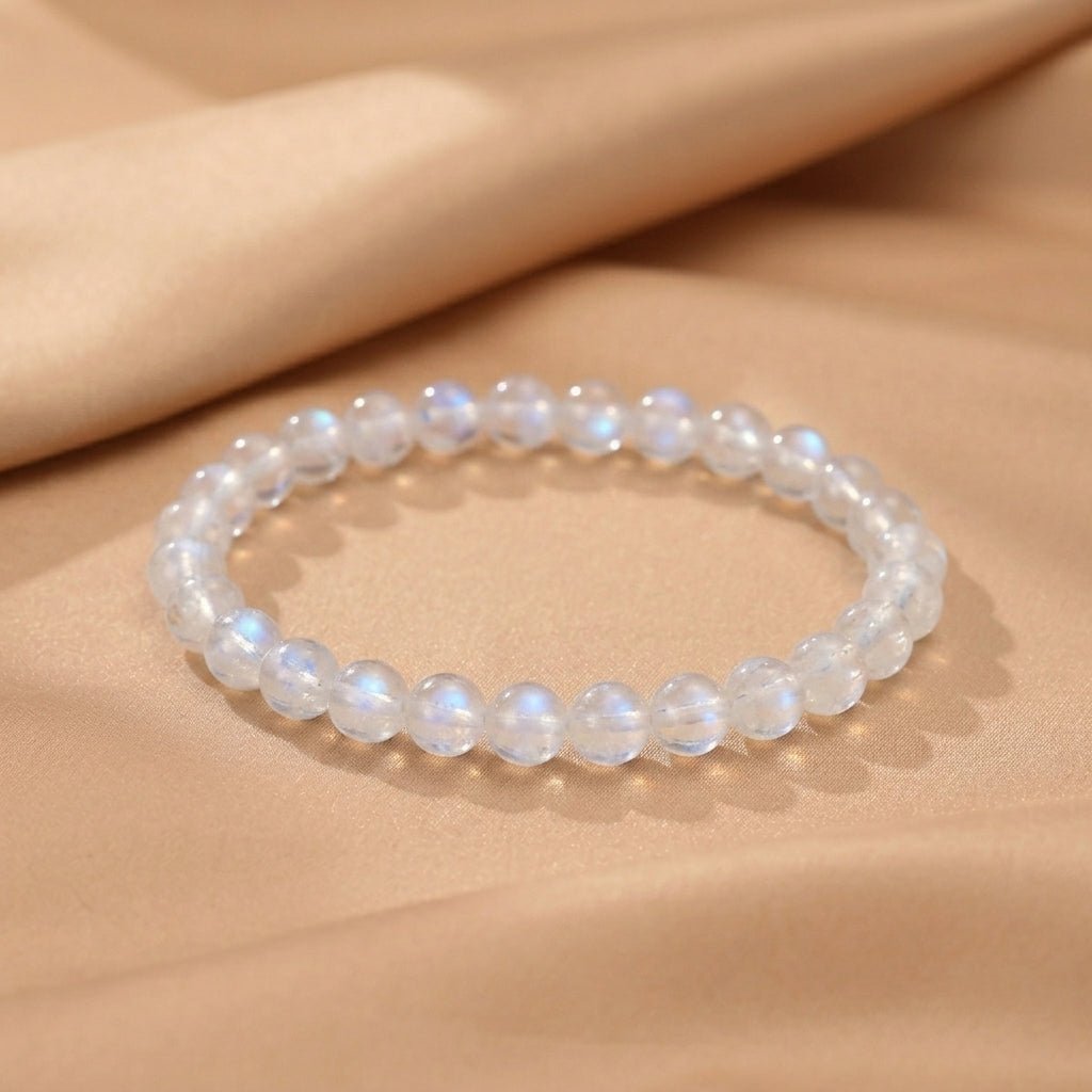 Bracelet Pierre de Lune Bleue Océan – Intuition et Féminité - Biloria