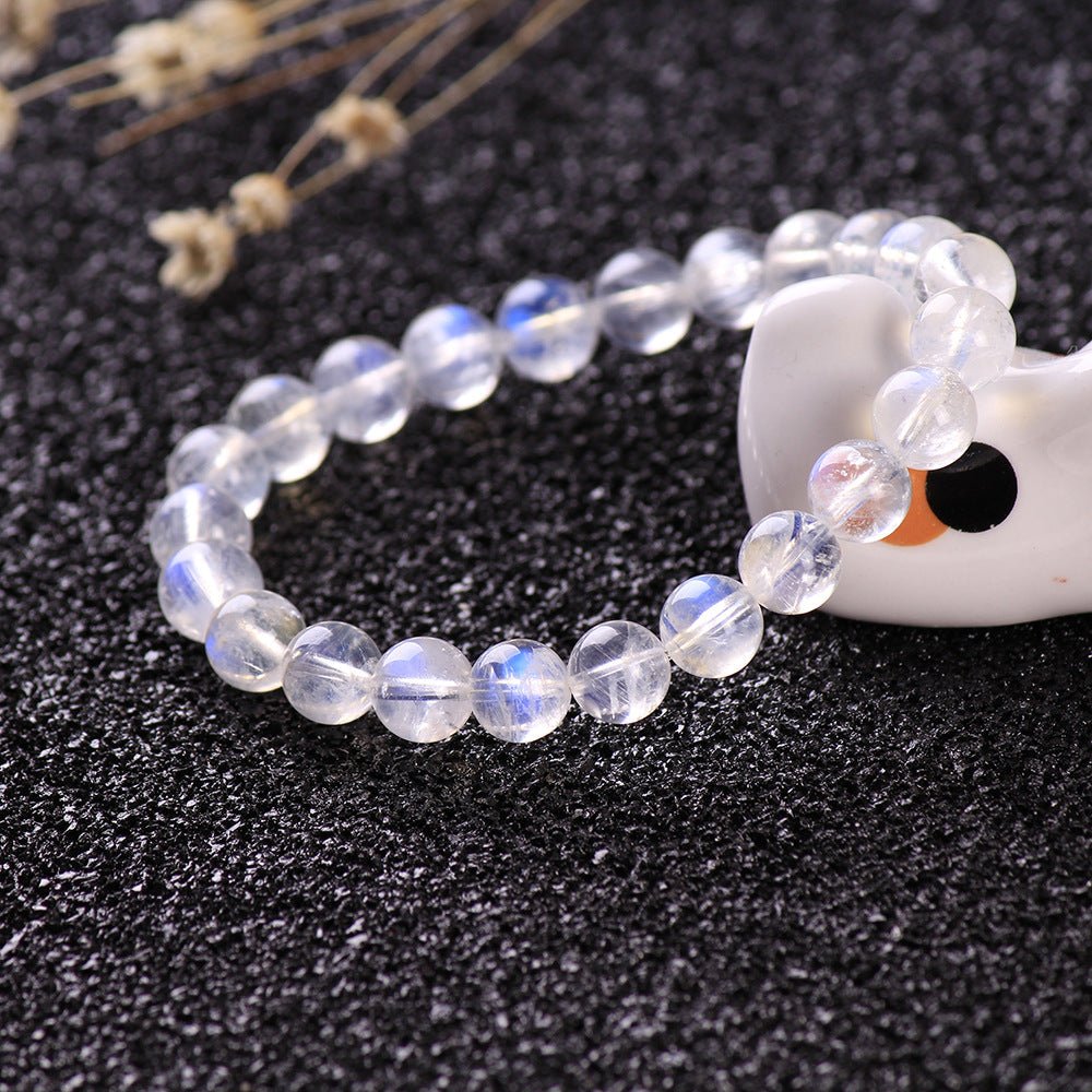 Bracelet Pierre de Lune Bleue Océan – Intuition et Féminité - Biloria