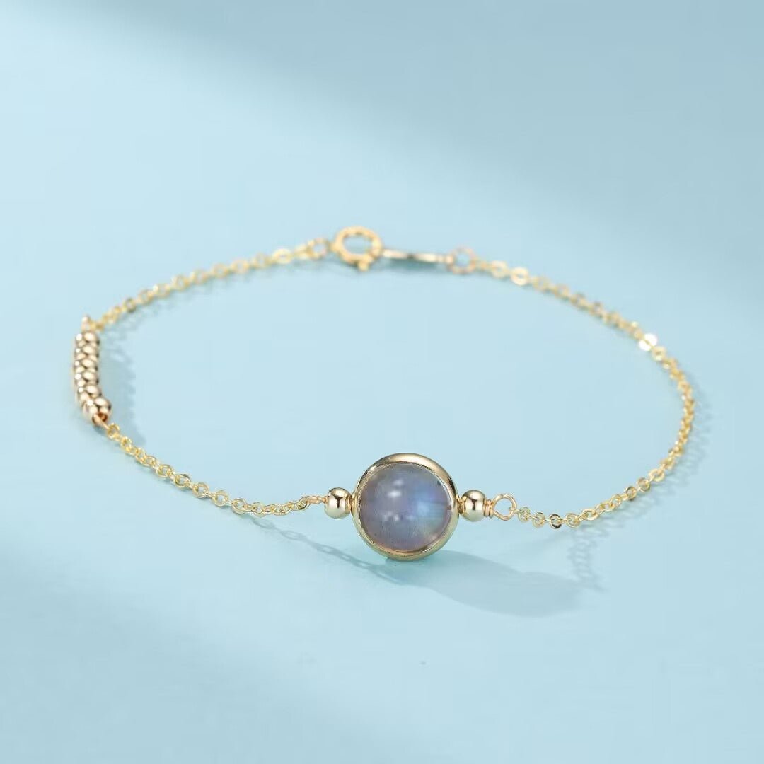 Bracelet Pierre de Lune Bleue pour l'Équilibre Émotionnel - Biloria