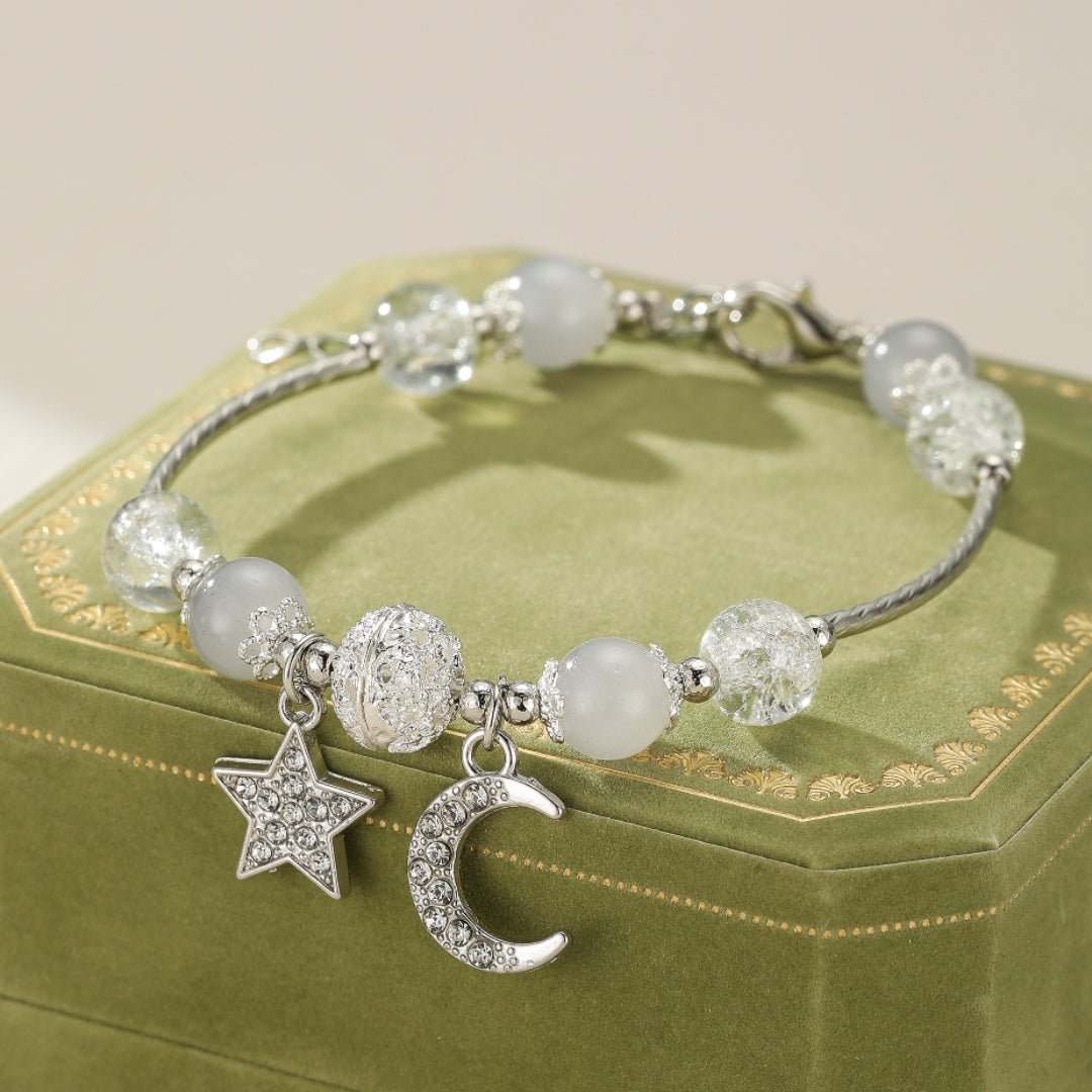 Bracelet Pierre de Lune Enfant – Bijou Lune et Étoile - Biloria