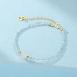 Bracelet Pierre de Lune et Aigue Marine – Sérénité Océane - Biloria
