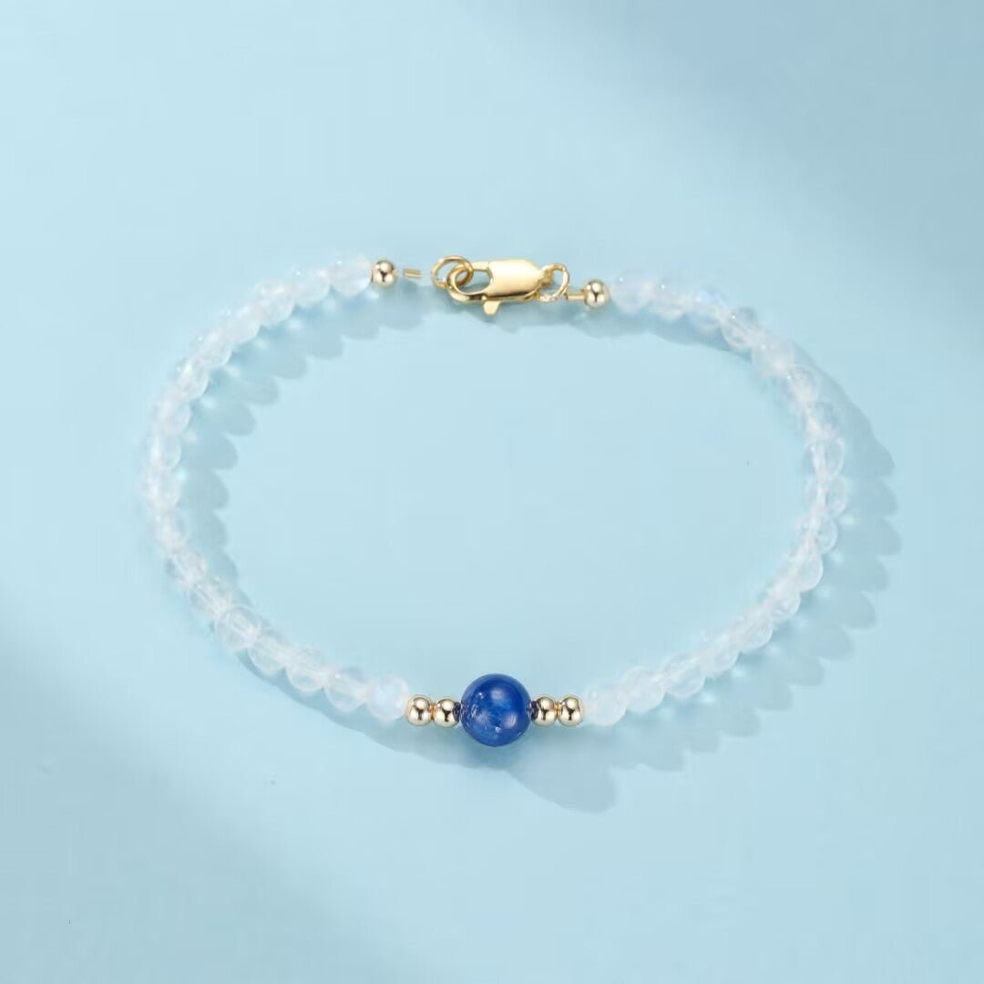 Bracelet Pierre de Lune et Disthène – Harmonie Céleste - Biloria