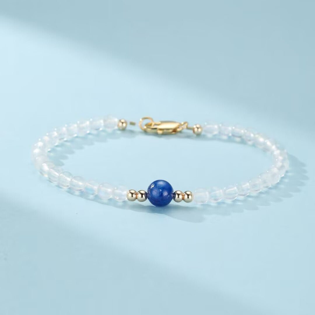 Bracelet Pierre de Lune et Disthène – Harmonie Céleste - Biloria