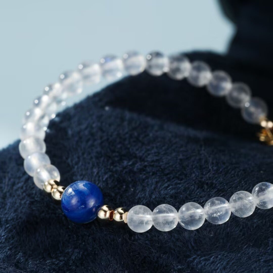 Bracelet Pierre de Lune et Disthène – Harmonie Céleste - Biloria