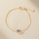 Bracelet Pierre de Lune Luna Argent Plaqué Or - Biloria