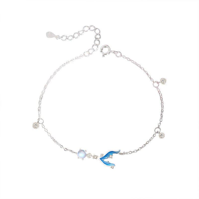 Bracelet Pierre de Lune Sirène Lunaire Argent S925 - Biloria