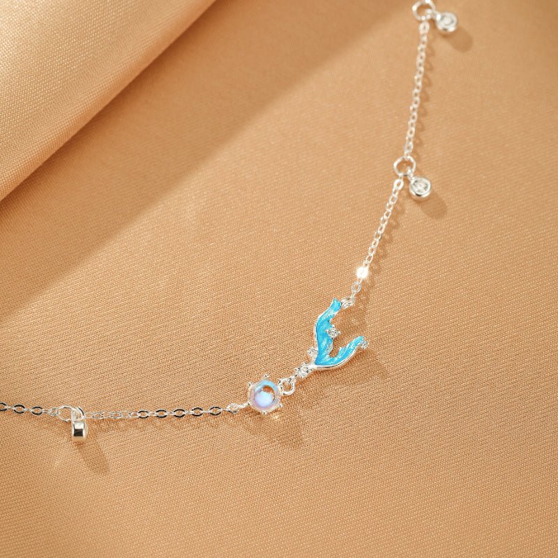 Bracelet Pierre de Lune Sirène Lunaire Argent S925 - Biloria