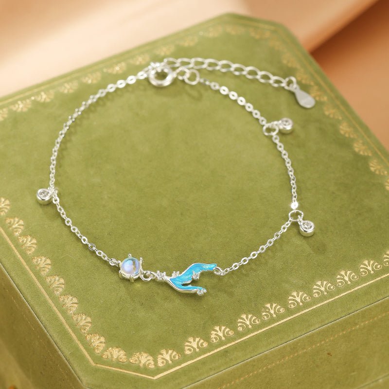 Bracelet Pierre de Lune Sirène Lunaire Argent S925 - Biloria