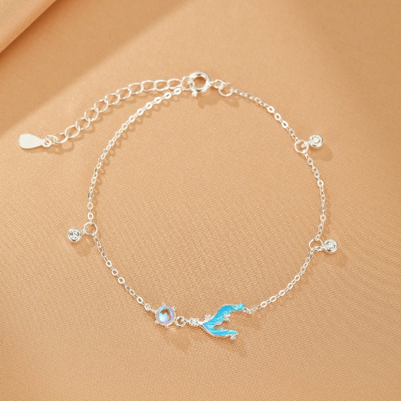 Bracelet Pierre de Lune Sirène Lunaire Argent S925 - Biloria