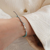 Bracelet pierre naturelle Amazonite ou Tourmaline - Argent ajustable - Biloria