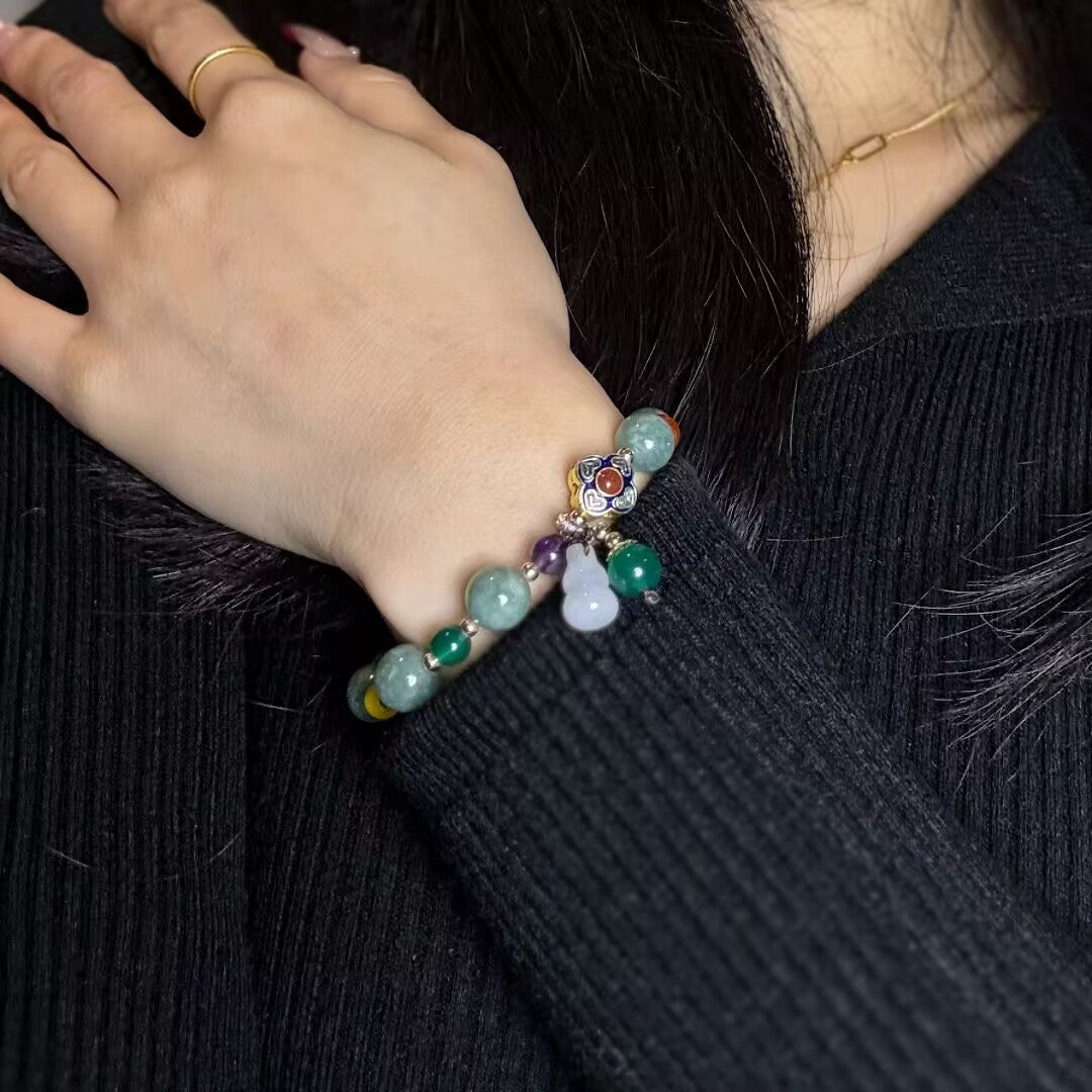 Bracelet Pierre Naturelle Jade et Agate – Bien-être Tendance Bureau - Biloria