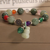 Bracelet Pierre Naturelle Jade et Agate – Bien-être Tendance Bureau - Biloria