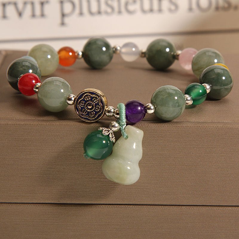 Bracelet Pierre Naturelle Jade et Agate – Bien-être Tendance Bureau - Biloria