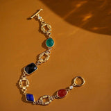 Bracelet Pierre Naturelle Promesse Argent Plaqué Or - Biloria