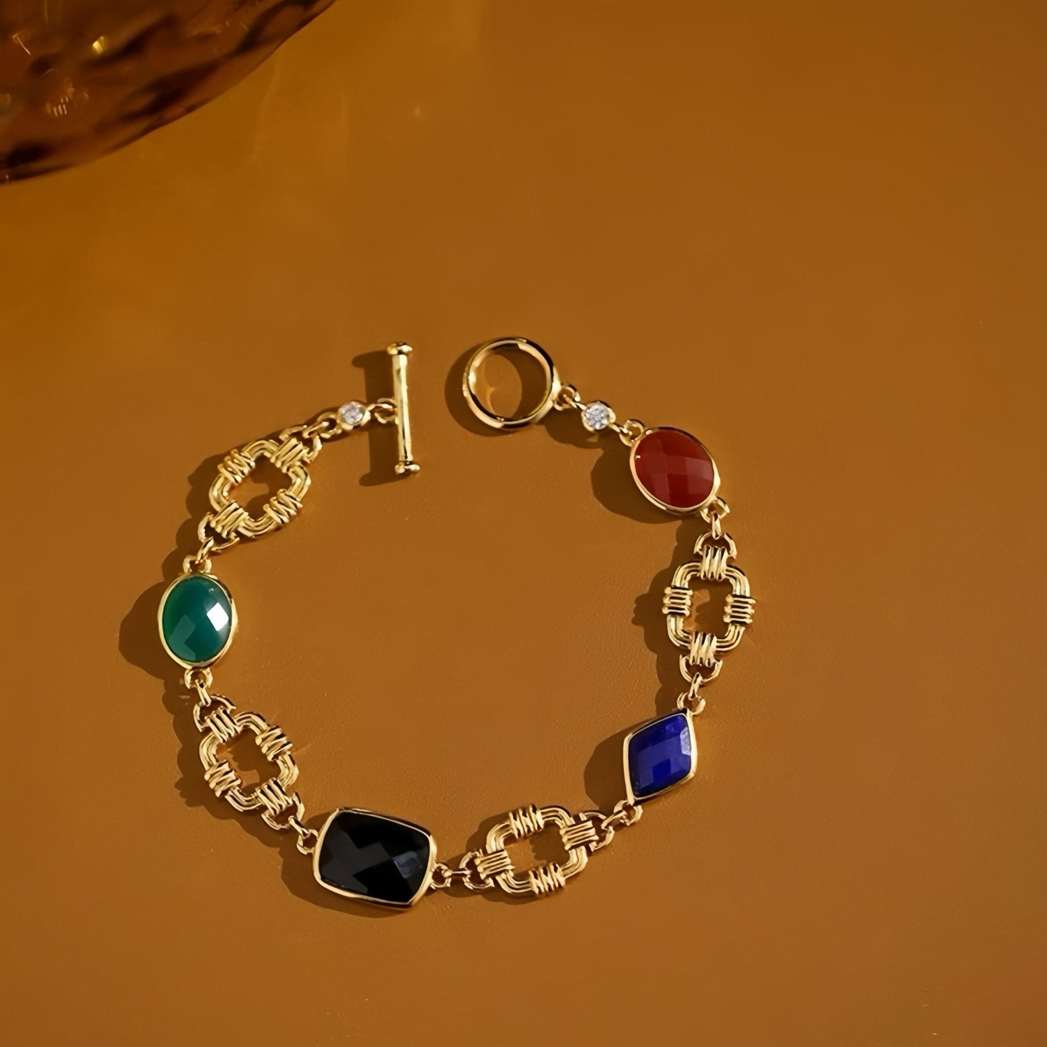 Bracelet Pierre Naturelle Promesse Argent Plaqué Or - Biloria