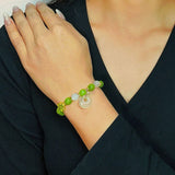Bracelet porte-bonheur en Tourmaline Verte et Jade - Biloria