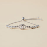 Bracelet Protecteur Mauvais Œil Argent Zircon - Biloria