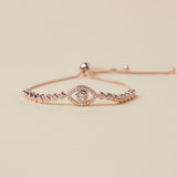 Bracelet Protecteur Mauvais Œil Argent Zircon - Biloria