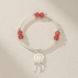 Bracelet Quartz Fraise Attrape-Rêves Enfant – Argent 925 - Biloria