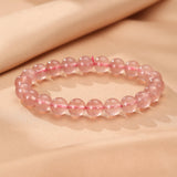 Bracelet Quartz Fraise - Douceur et Éclat Naturel - Biloria