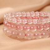 Bracelet Quartz Fraise - Douceur et Éclat Naturel - Biloria