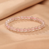 Bracelet Quartz Fraise - Douceur et Éclat Naturel - Biloria
