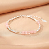 Bracelet Quartz Rose Ajustable – Amour de Soi et Harmonie - Biloria