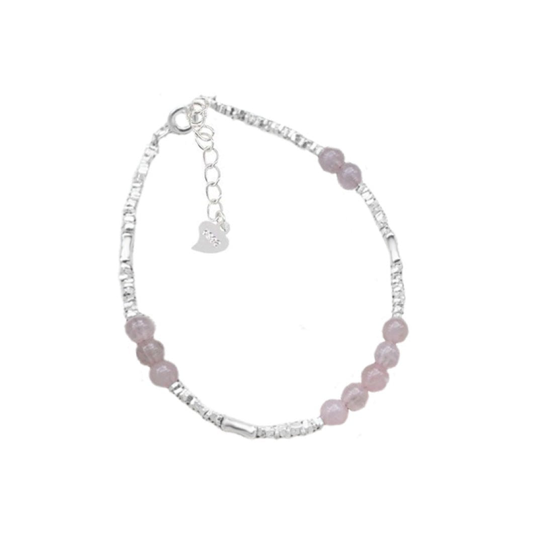 Bracelet Quartz Rose Ajustable – Amour de Soi et Harmonie - Biloria