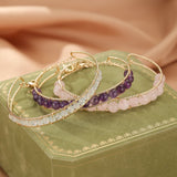 Bracelet Quartz Rose Améthyste Aigue-Marine – Énergie & Douceur - Biloria